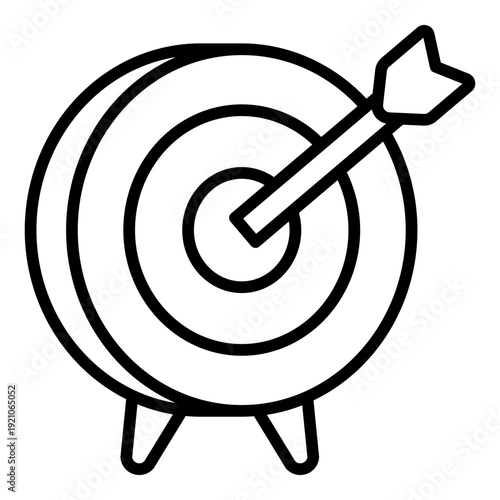achievement target outline icon. success aim mark. milestone indicator. performance review
