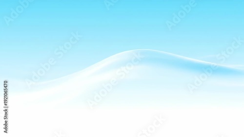 Abstract blue waves flowing like clouds in a bright summer sky background