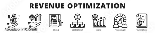 Executive revenue focused banner presenting advanced pricing strategy, performance tracking, and profit optimization initiatives to accelerate sustainable financial growth.