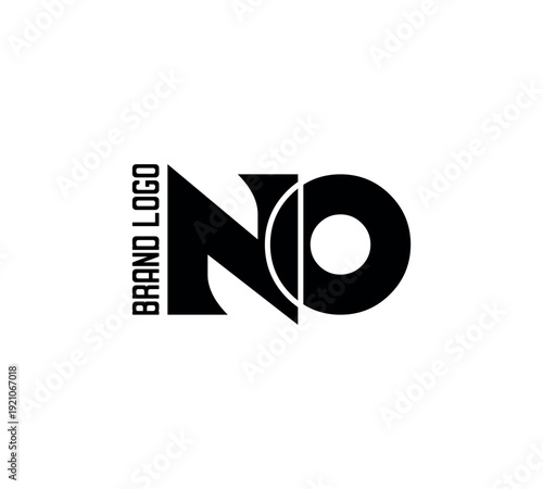 Creative NO logo design. Letter NO logo design vector