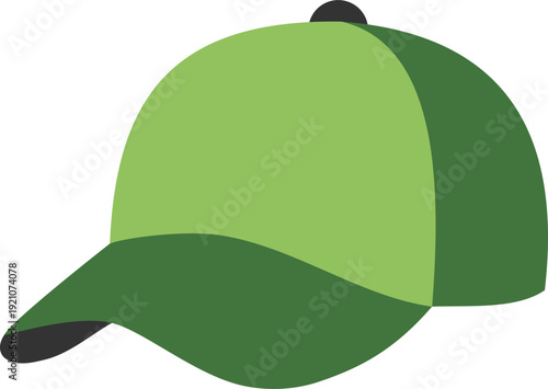 Classic green sports cap icon for outdoor padel players and athletic apparel branding and merchandise