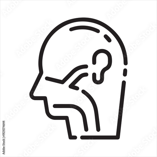 otorhinolaryngology vector outline icon