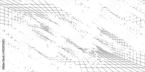 Net texture pattern on white background. Net texture pattern for backdrop and wallpaper. Realistic net pattern with black squares. Geometric background, vector illustration