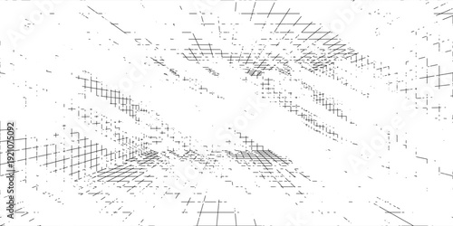 Net texture pattern on white background. Net texture pattern for backdrop and wallpaper. Realistic net pattern with black squares. Geometric background, vector illustration