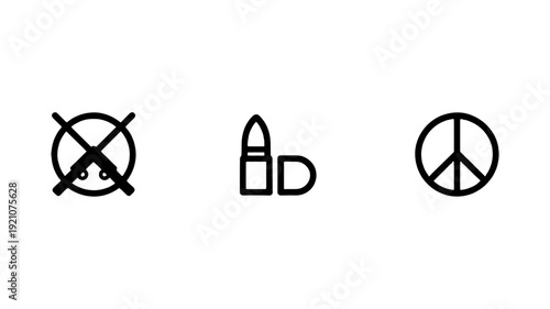 Peace and no war symbols, advocating for peace.