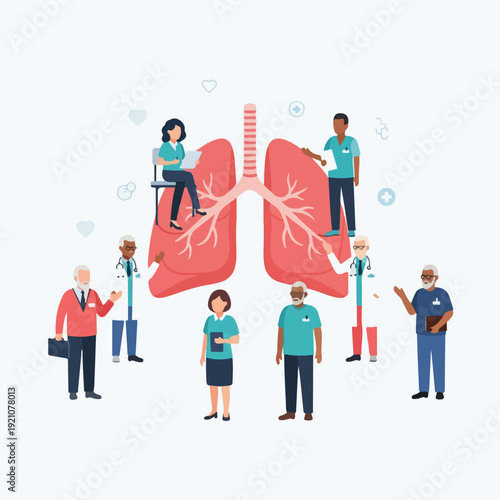 Respiratory Health and Medical Professionals Concept