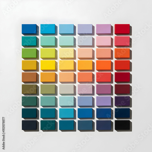 Wallpaper Mural Color palette swatches arranged in small boxes Torontodigital.ca