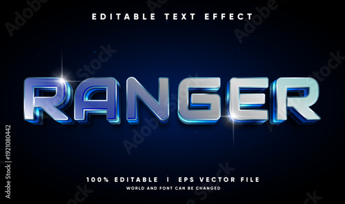 Tableau sur toile ranger 3d vector text effect with modern style