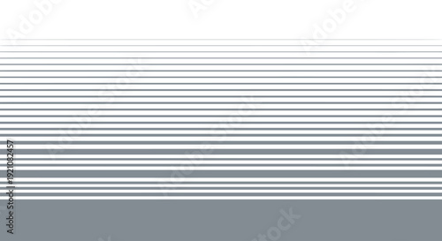 Horizontal gradient stripes abstract background. White to gray fading lines pattern with a solid gray bottom section. Modern digital design element. isolated PNG with Transparent Background