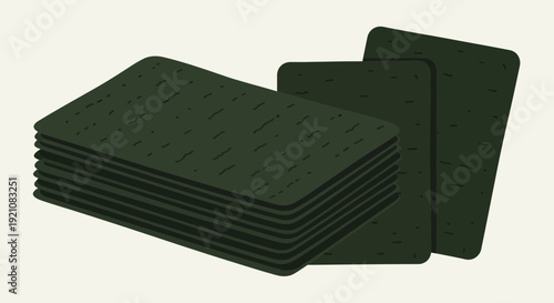 Stack of Dark Green Business Cards with Embossed Numbers