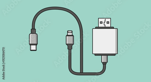 USB C to Lightning Cable Adapter with USB Port for Charging and Data Transfer