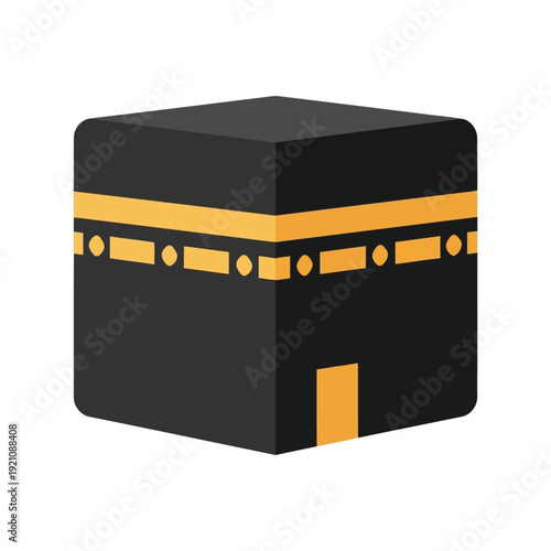 Kaaba vector clipart illustration for Hajj and Ramadan Islamic pilgrimage design
