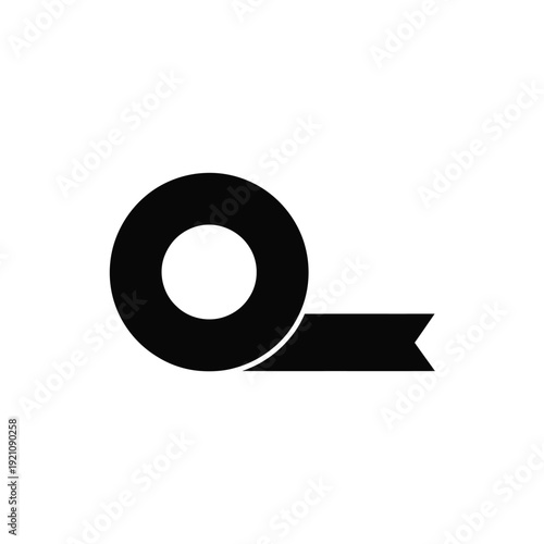 A simple black logo featuring a stylized letter or symbol on a white background