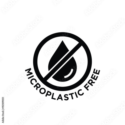 Vector illustration icon microplastic free icon symbolizing eco friendly products