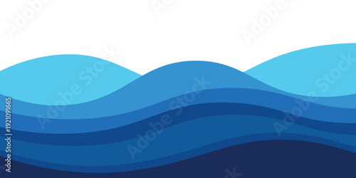 Water waves isolated on white background. For web site, poster,placard,backdrop and surface. Useful for banner and wallpaper. Creative art concept, illustration