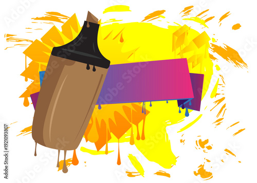 Felt Tip Pen graffiti. Abstract modern street art decoration performed in urban painting style.