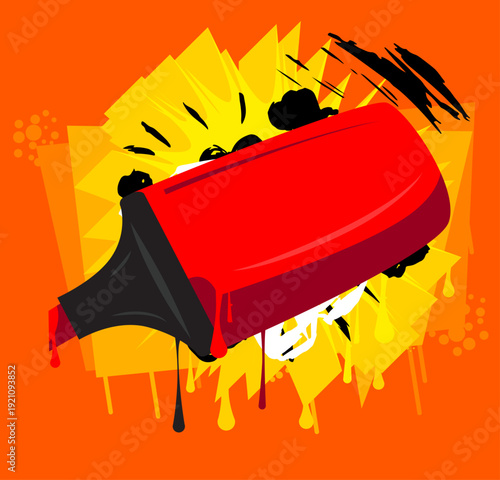 Felt Tip Pen graffiti. Abstract modern street art decoration performed in urban painting style.