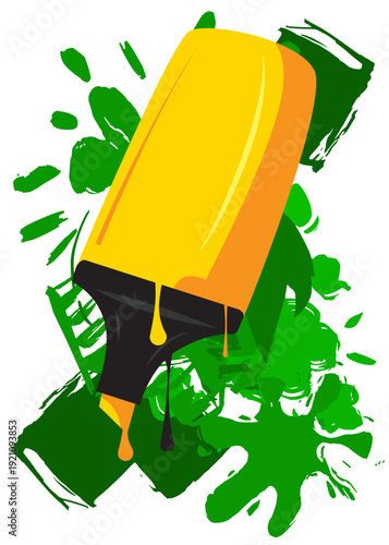 Felt Tip Pen graffiti. Abstract modern street art decoration performed in urban painting style.