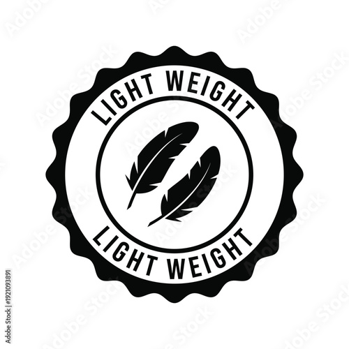 Vector illustration icon black and white feather logo design element on a isolated