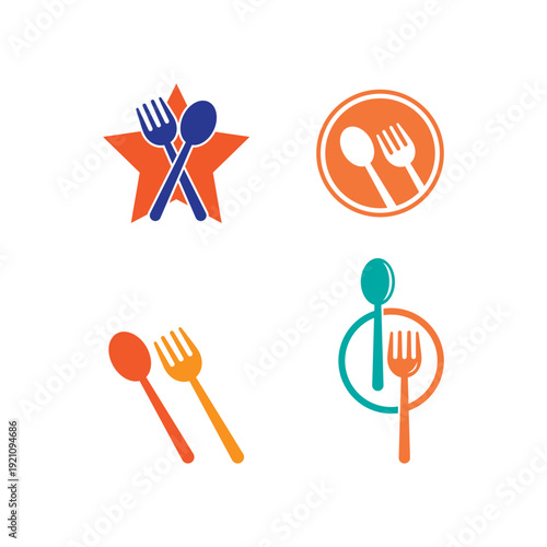fork and spoon vector
