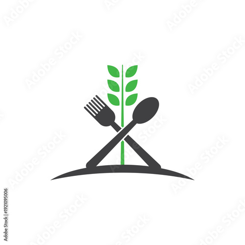 Healthy food logo icon