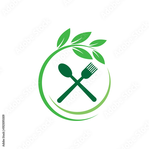 Healthy food logo icon