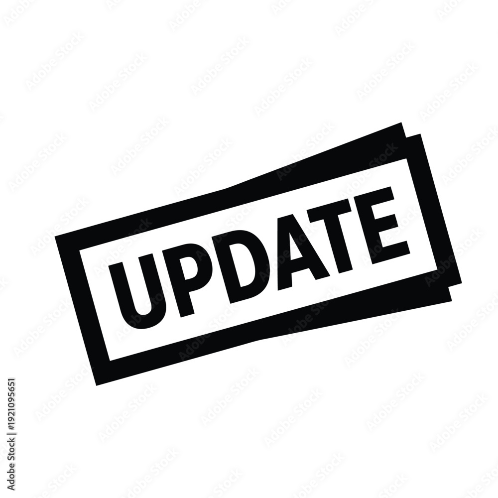 Obraz premium Vector illustration icon black update stamp icon on isolated for design use
