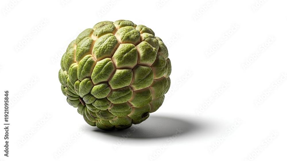 Fototapeta premium Custard Apple Fruit Isolated on White Background Studio Shot.