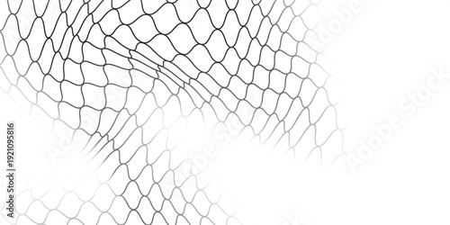 Nets black texture on white. Mesh sportwear for sport. Vector illustration