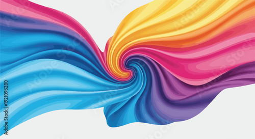 A swirling vortex of vibrant rainbow hues flowing together