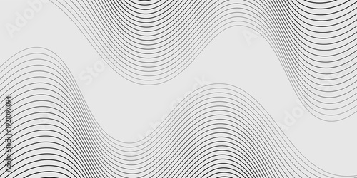 Wavy black lines effect with gray background design