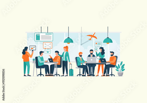 Ilustration Flat Design Concept 