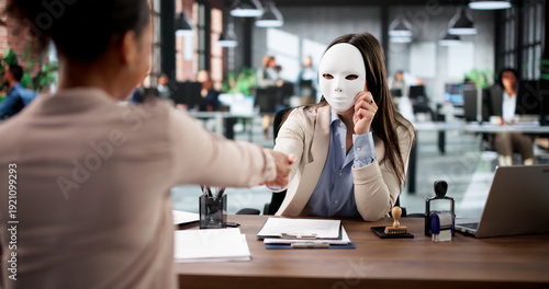 Slika na platnu The Businesswoman's Betrayal: Corporate Deceit