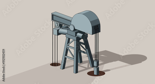 Industrial Oil Pumpjack Machine for Petroleum Extraction.