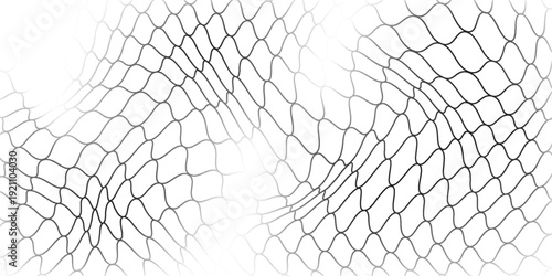 Abstract black nest for fishing with mesh presentation. Seamless pattern for sportswear design