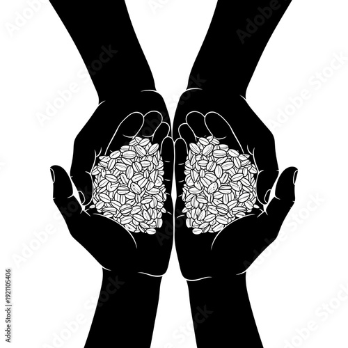 Black and white illustration depicting theatrical comedy and tragedy masks