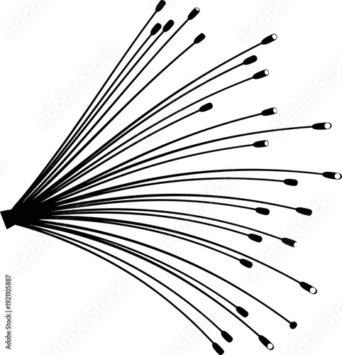 A black and white silhouette of a person jumping with arms raised