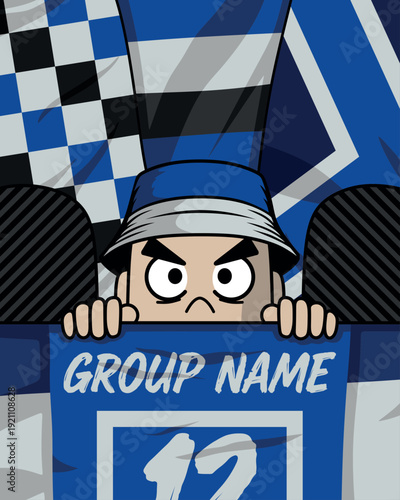 ultras vector casual hooligan football fans sticker logo illustration design