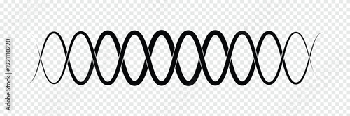 Twisted line icons. spiral shape trio. vector black forms. geometric symmetry set. Vector Illustration .EPS 10 .