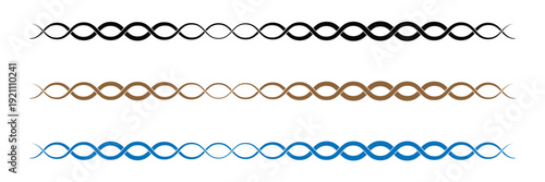 Twisted line icons. spiral shape trio. vector black forms. geometric symmetry set. Vector Illustration .EPS 10 .