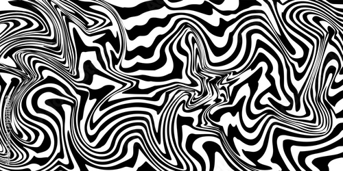 Black and white dynamic wavy pattern with transition effect for sporty and modern background