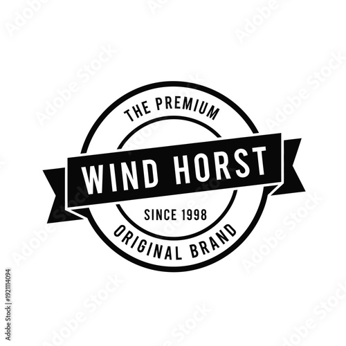 Vector illustration icon wind horst premium original brand logo vector illustration