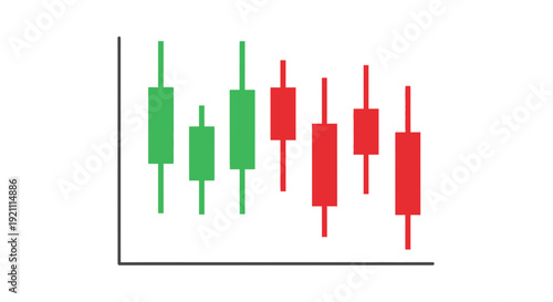 Candlestick Chart: Trading Down Trend, Financial Market Analysis