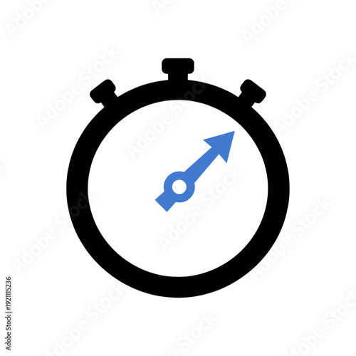 Stopwatch icon, timer symbol vector