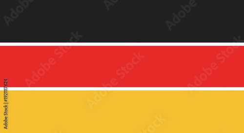 Vibrant German flag waving in the wind with black, red, and yellow stripes