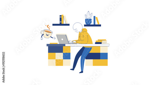 Boosting Digital Productivity: Modern Professional Finds Focus and Inspiration in a Connected Workspace