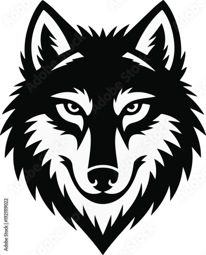 Wolf head tattoo flash sheet