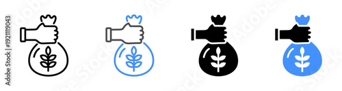Zakat and Charity Donation Icon Vector Illustration