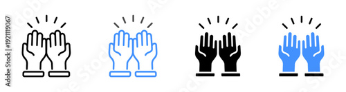 Praying Hands Icon Vector Illustration