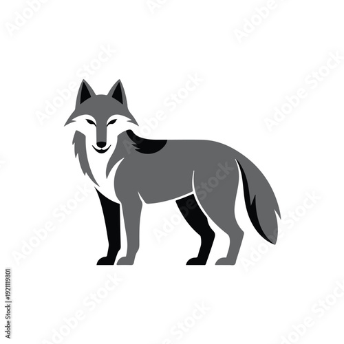 Wolf mascot emblem for team badge